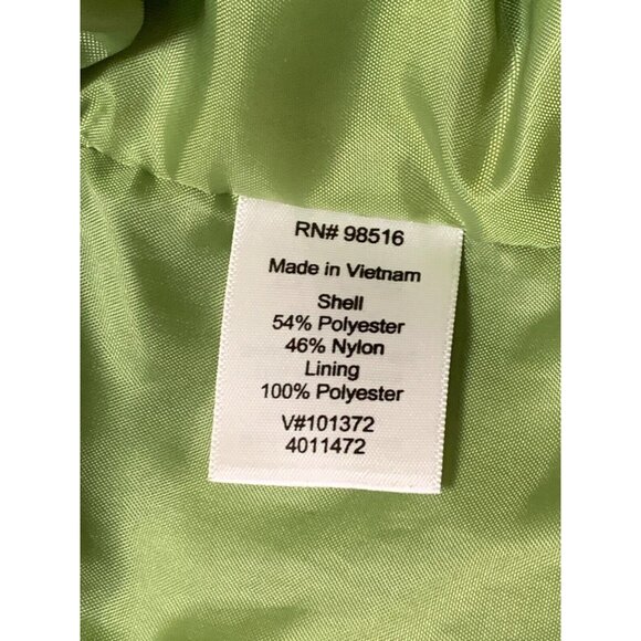 Coldwater Creek Womens Green Sleeveless Shiny Vest Jacket Full Zip Snap Medium - Picture 10 of 16